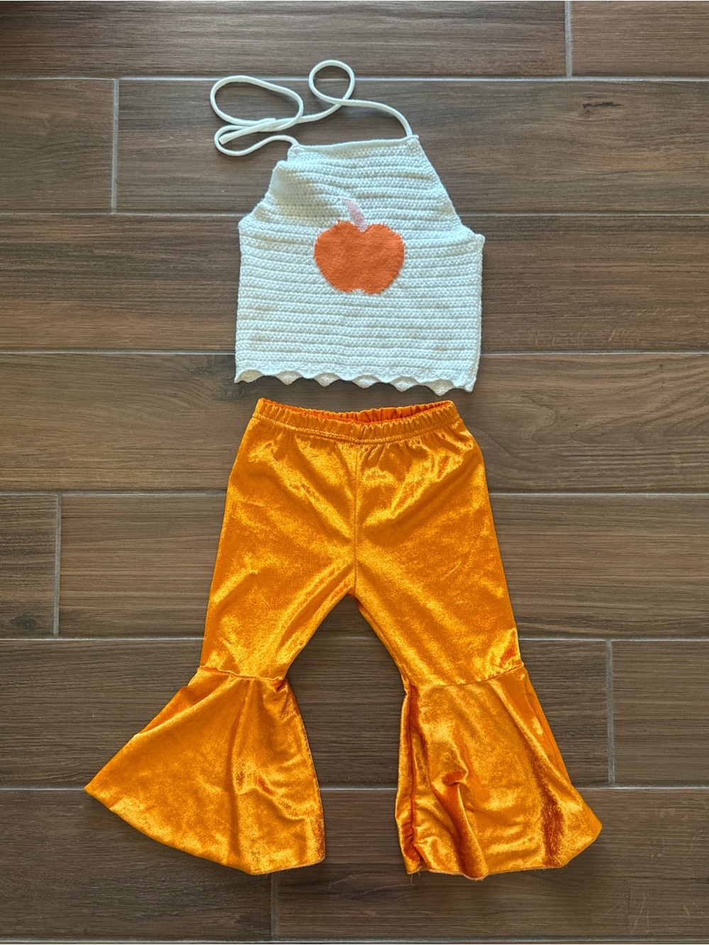 Two piece Pumpkin Outfit Toddler Girls 2T